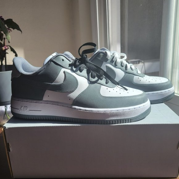 Nike Other - Nike Air Force 1 Low By You Mens Cool Gray & White Premium Leather Sneaker Shoes